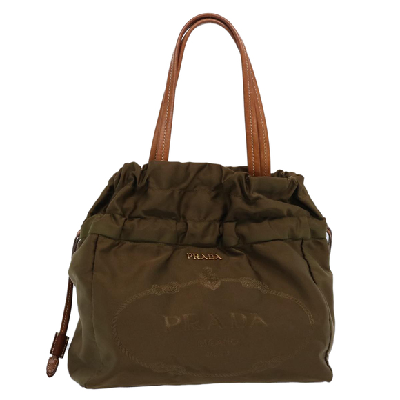 PRADA Handbags - PRADA Shoulder Bag Nylon Khaki Auth bs10307